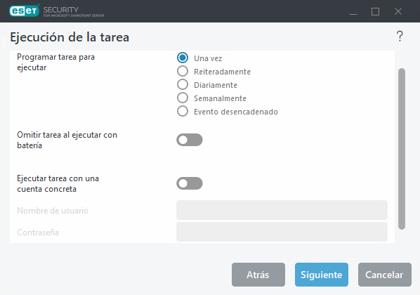 Ejecución de tareas programadas