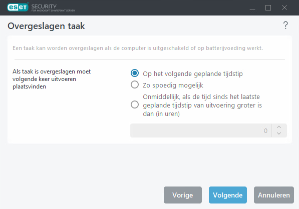 Taak overgeslagen in Planner