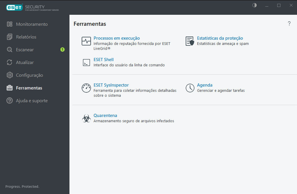ESET Security for Microsoft SharePoint Ferramentas
