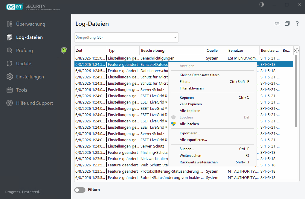 Log-Dateien Log-Dateien