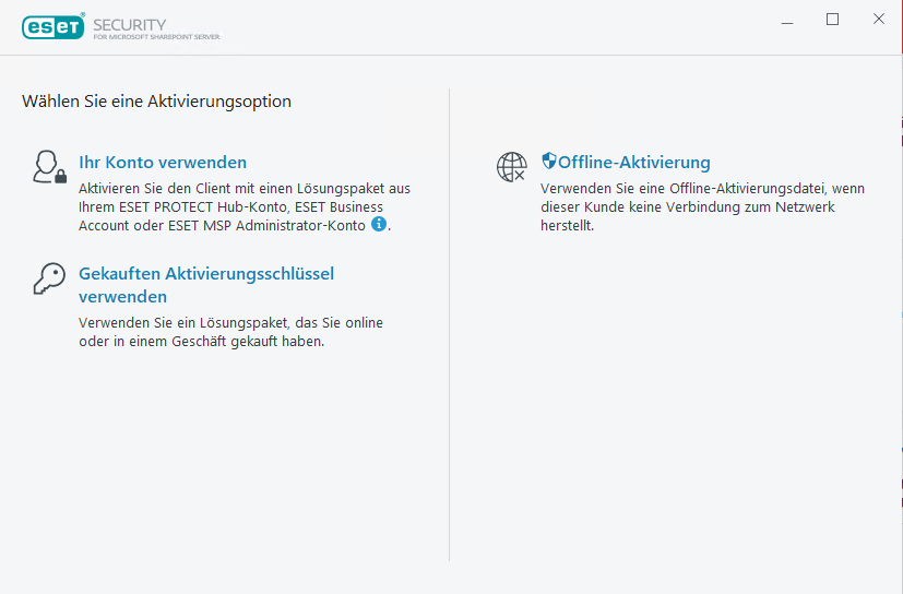 ESET Security for Microsoft SharePoint aktivieren