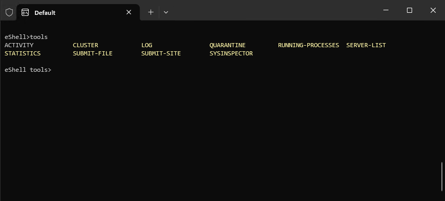 eShell usage