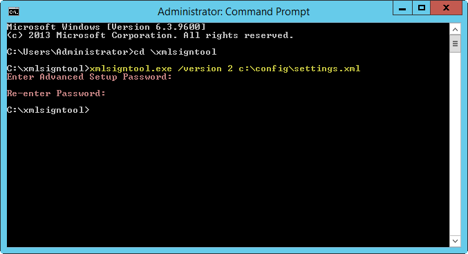 ESET CMD xmlsigntool