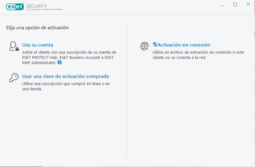 Activar ESET Security for Microsoft SharePoint Activar ESET Security for Microsoft SharePoint