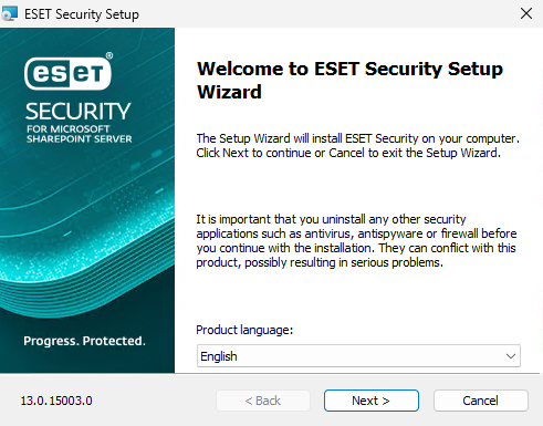 Sprievodca inštaláciou ESET Security for Microsoft SharePoint