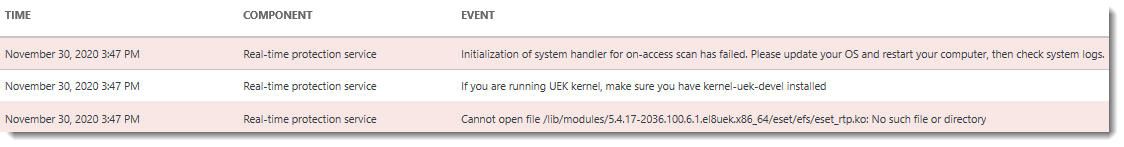 Error message Error message