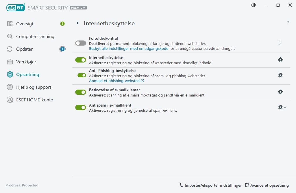 Internetbeskyttelse Internetbeskyttelse