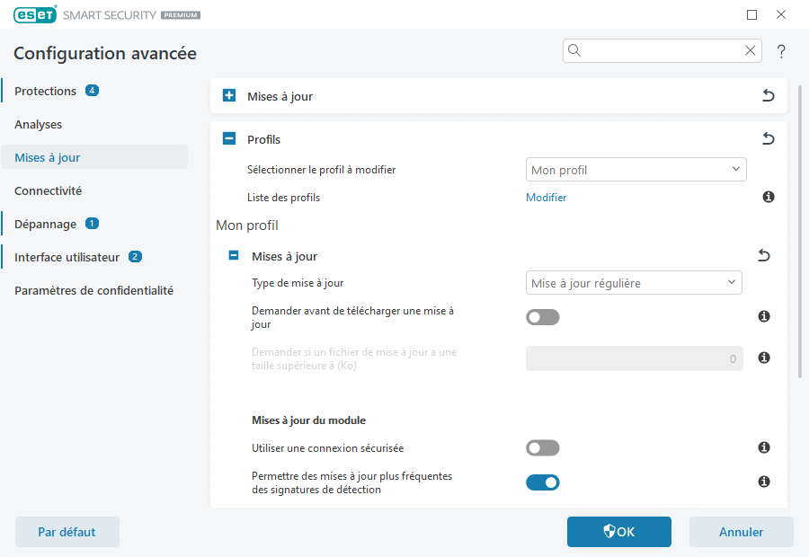 Annuler les modifications du module
