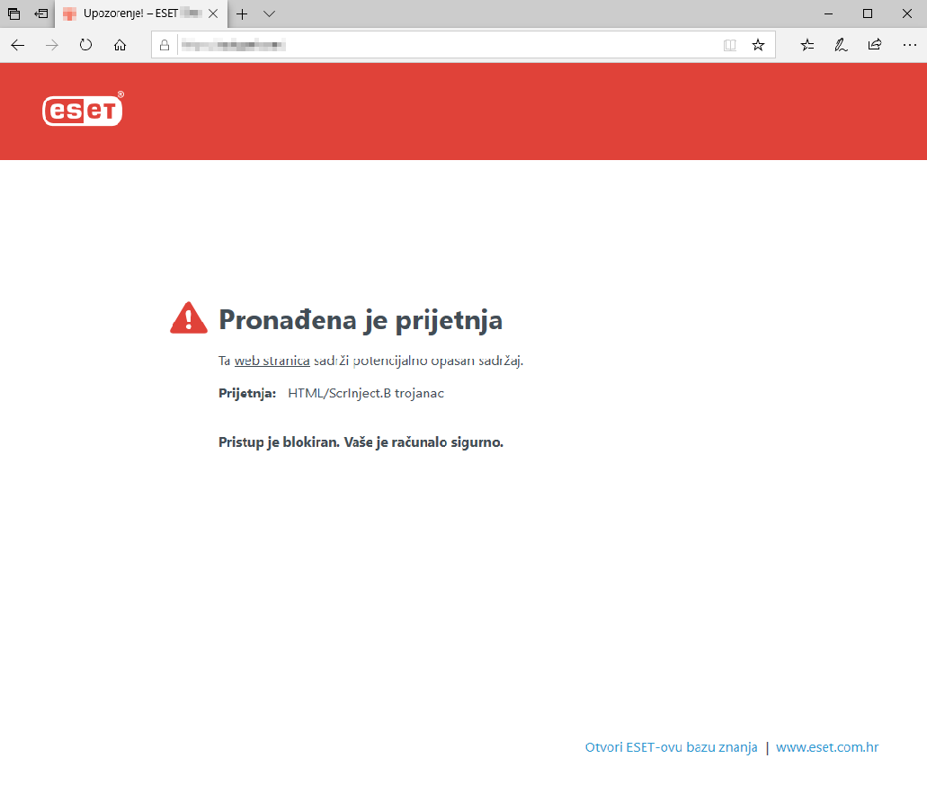 Pronađena je prijetnja