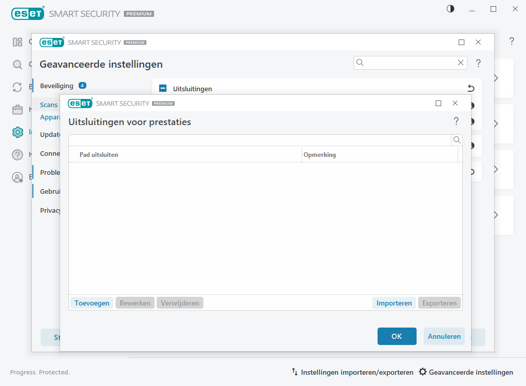 Uitsluitingen voor prestaties Uitsluitingen voor prestaties