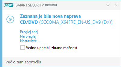 Zaznana je bila nova naprava Zaznana je bila nova naprava