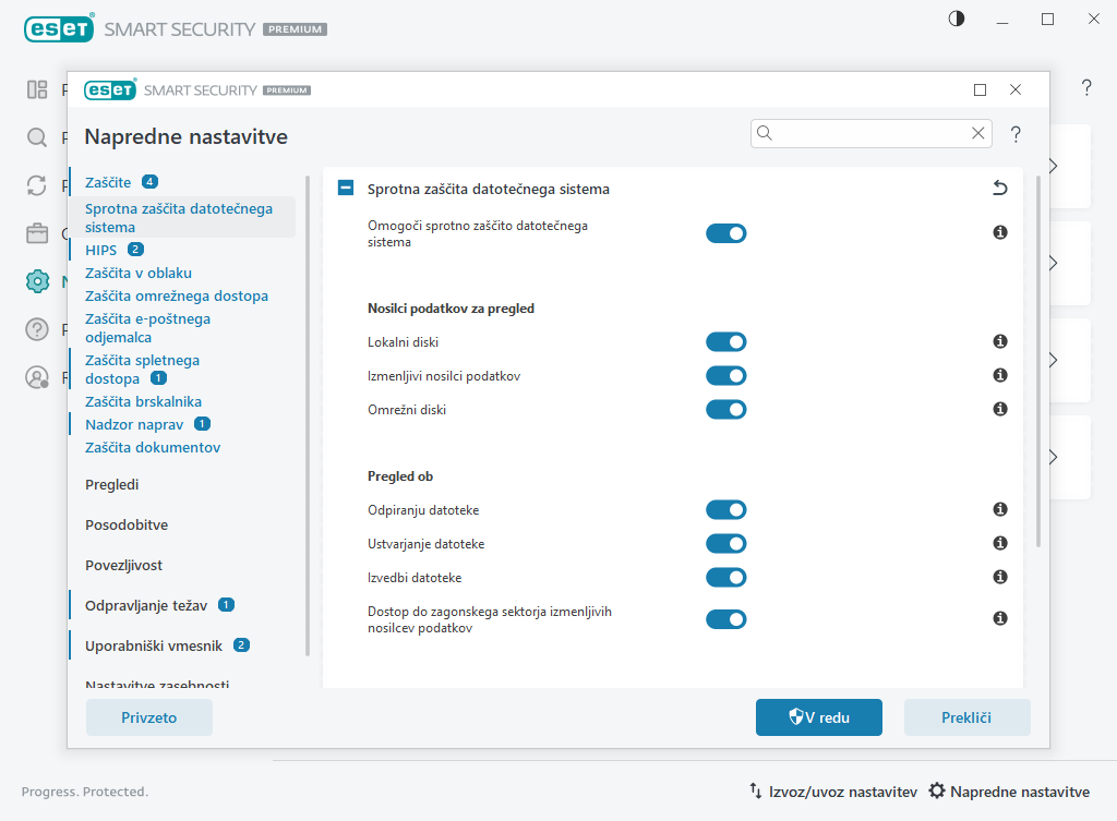 Sprotna zaščita datotečnega sistema Sprotna zaščita datotečnega sistema