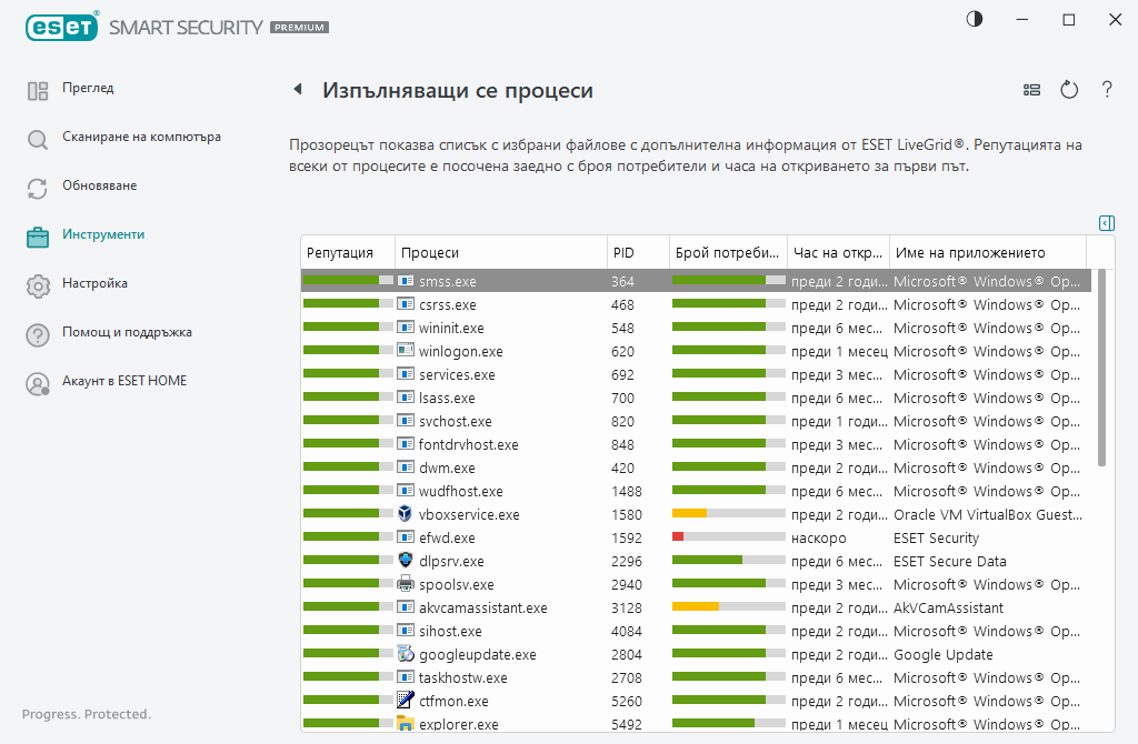 Изпълняващи се процеси Изпълняващи се процеси