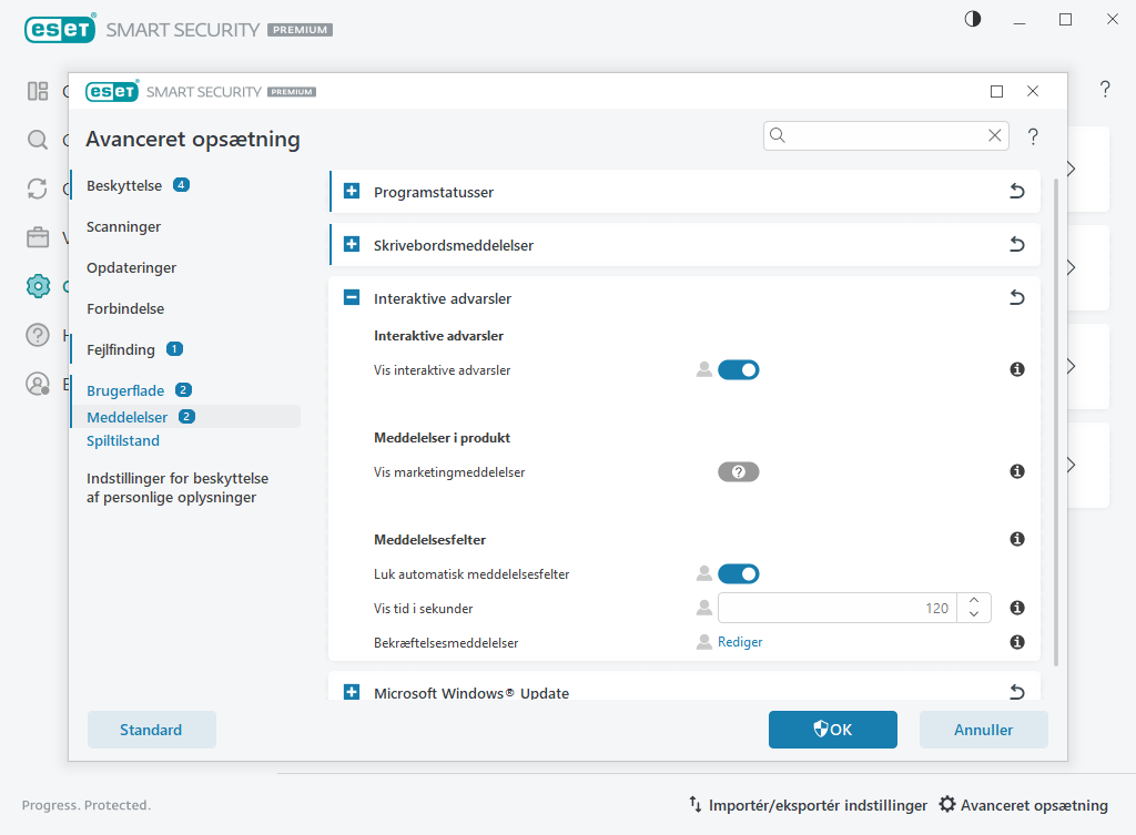 Skrivebordsmeddelelser Skrivebordsmeddelelser