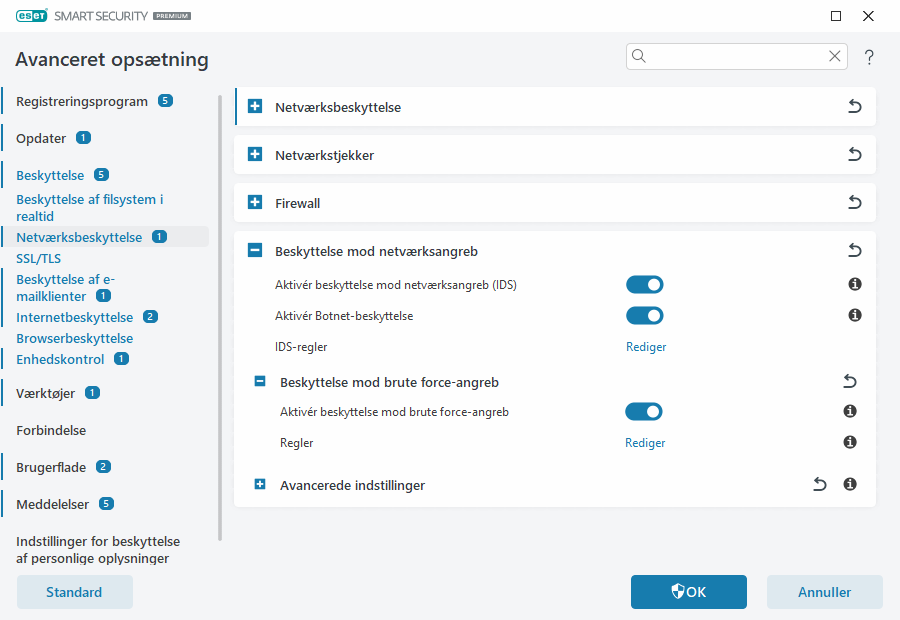 Beskyttelse mod brute force-angreb Beskyttelse mod brute force-angreb