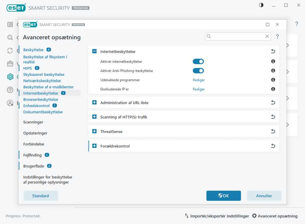 Internetbeskyttelse Internetbeskyttelse