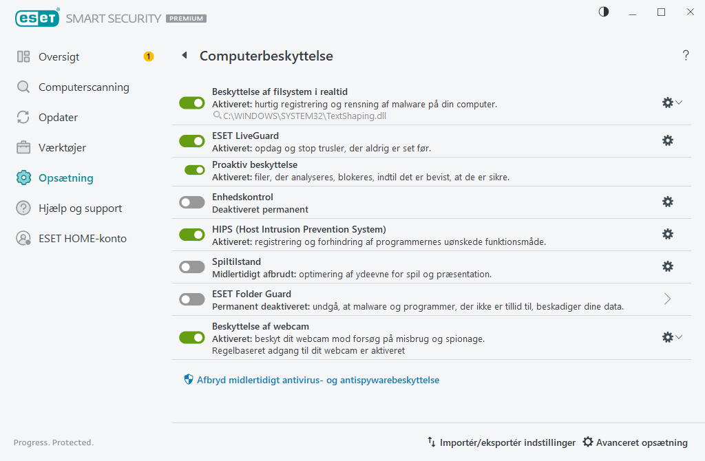 Computerbeskyttelse Computerbeskyttelse
