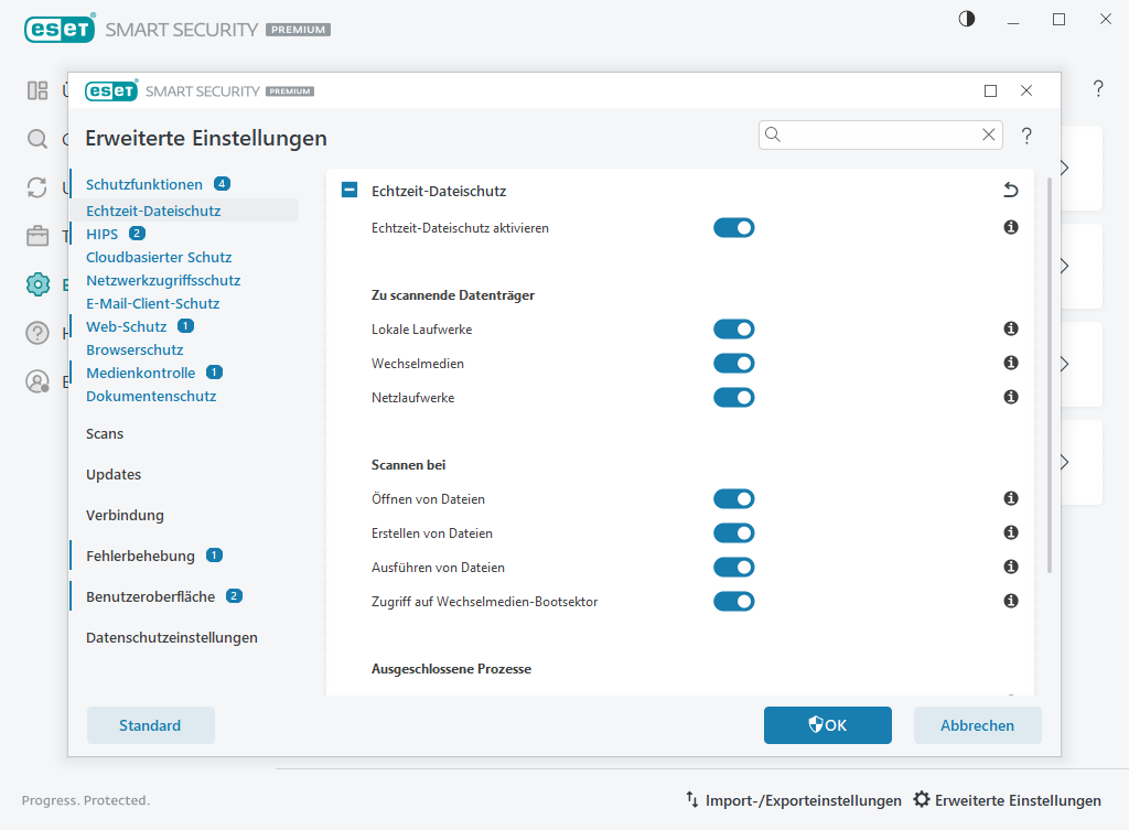 Echtzeit-Dateischutz Echtzeit-Dateischutz