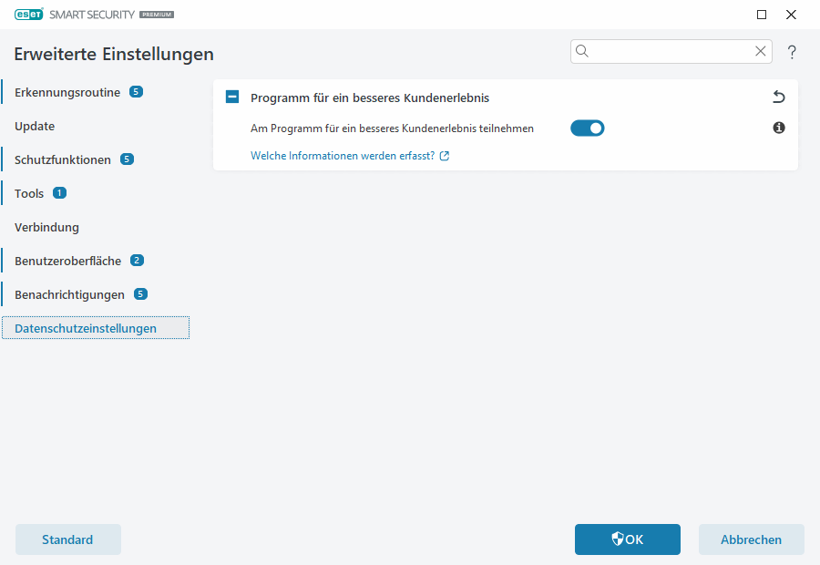 Datenschutzeinstellungen Datenschutzeinstellungen