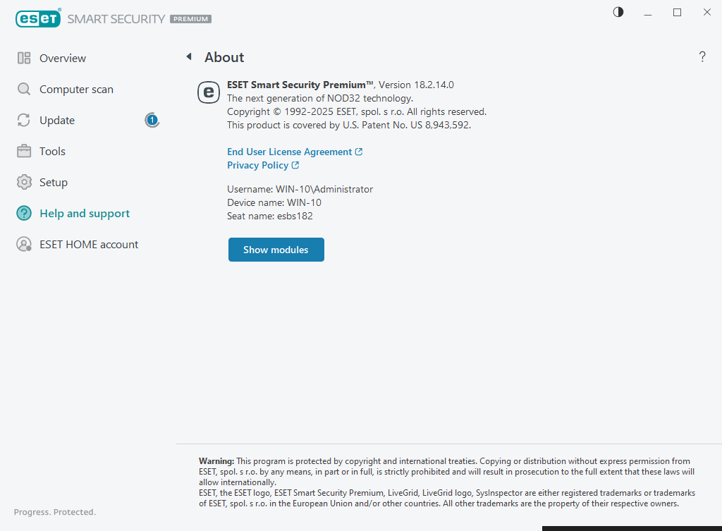 Details about installed version Details about installed version