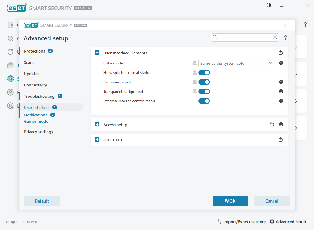 User interface elements User interface elements