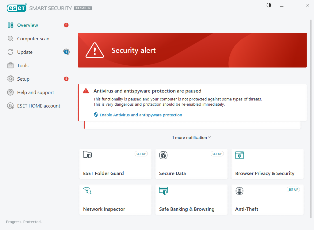 Critical problem indicated Critical problem indicated