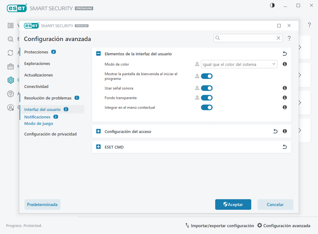 Elementos de la interfaz del usuario Elementos de la interfaz del usuario
