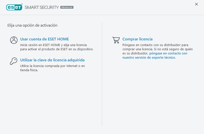Activación del producto