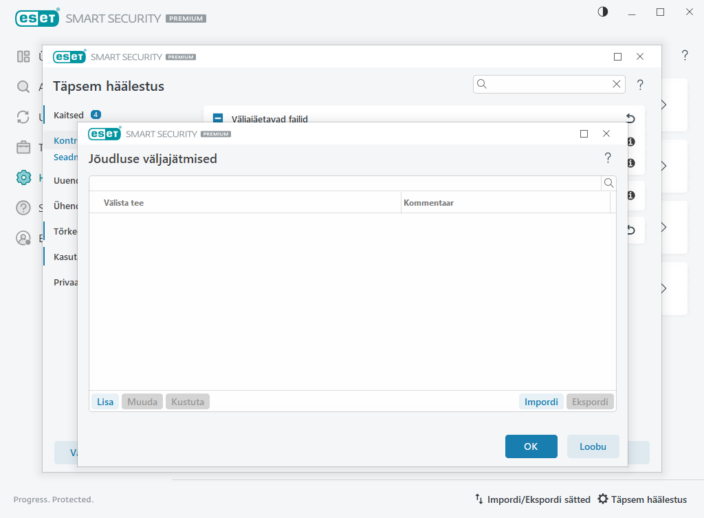 Jõudluse väljajätmised
