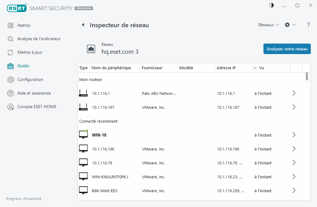 Inspecteur de réseau
