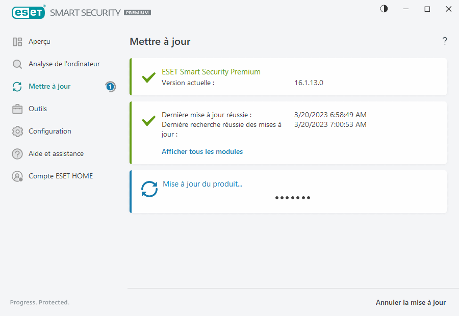 Processus de mise à jour