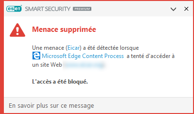 Menace supprimée Menace supprimée