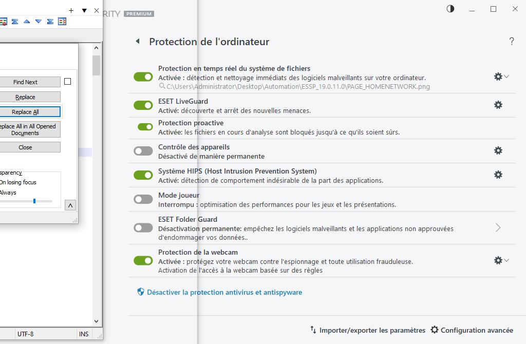 Protection de l'ordinateur Protection de l'ordinateur