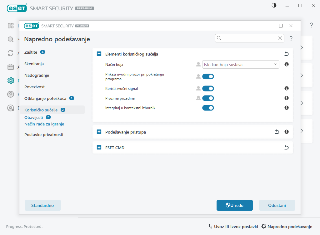 Elementi korisničkog sučelja Elementi korisničkog sučelja