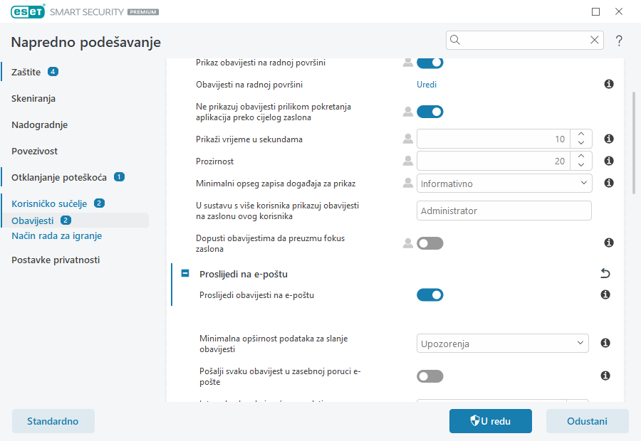 Prosljeđivanje obavijesti