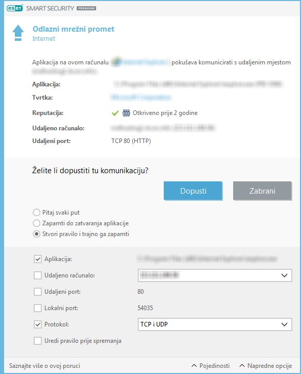 Odlazni mrežni promet