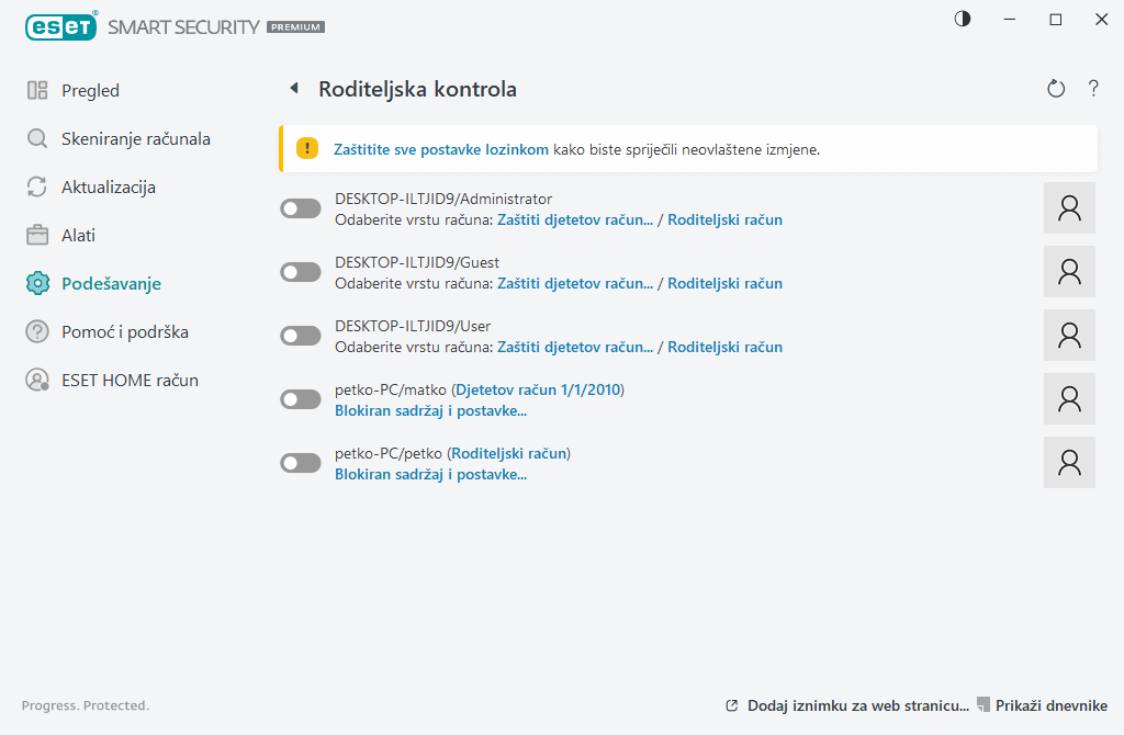 Roditeljska kontrola Roditeljska kontrola