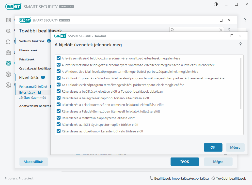 Megerősítési üzenetek
