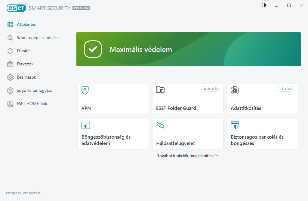 Védelem állapota Védelem állapota