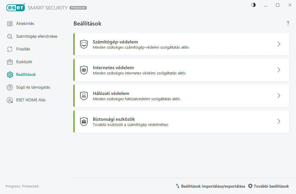 Beállítások Beállítások