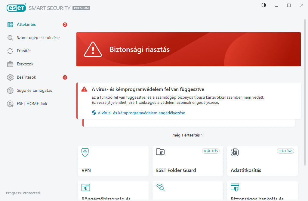 Kritikus probléma jelezve Kritikus probléma jelezve
