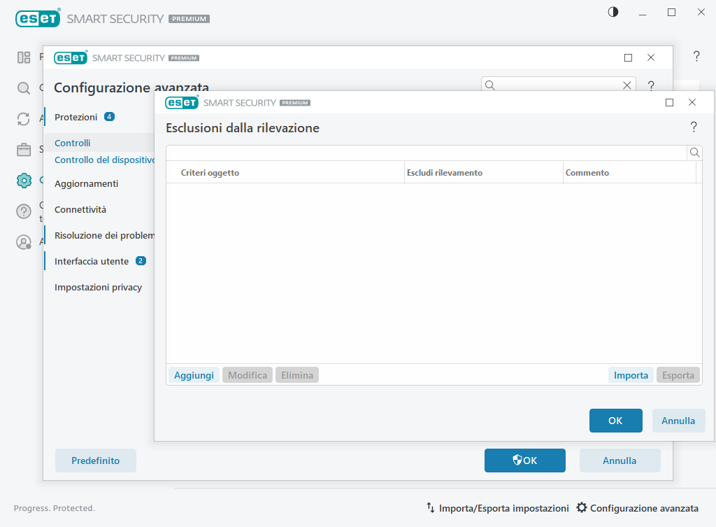 Esclusioni dalla rilevazione Esclusioni dalla rilevazione