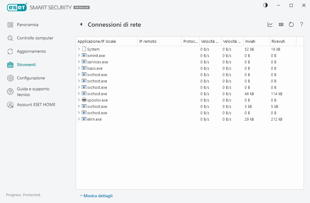 Connessioni di rete Connessioni di rete