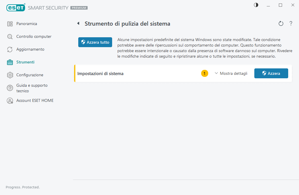 Strumento di pulizia del sistema Strumento di pulizia del sistema