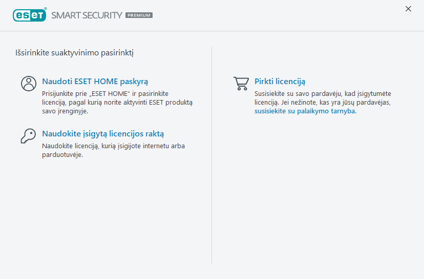 Produkto aktyvinimas