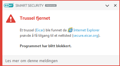 Trussel fjernet Trussel fjernet