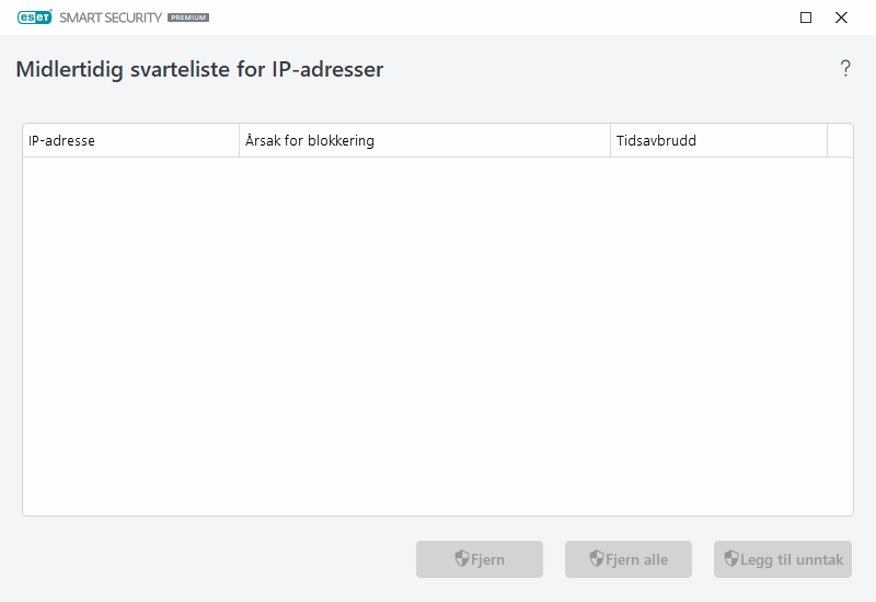 Midlertidig svarteliste for IP-adresser Midlertidig svarteliste for IP-adresser