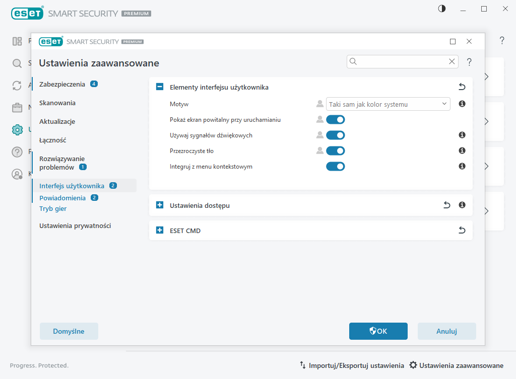 Elementy interfejsu użytkownika