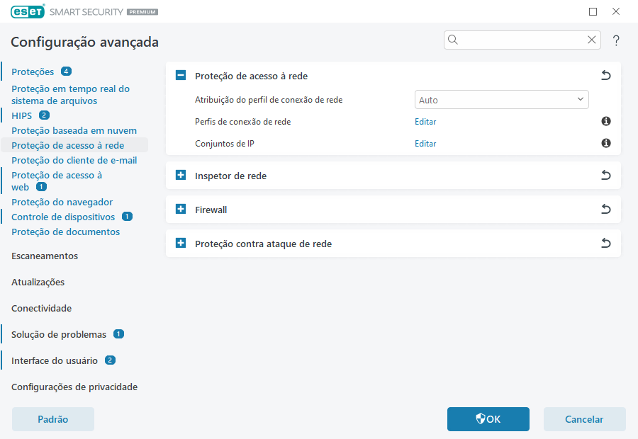 Proteção de acesso à rede Proteção de acesso à rede