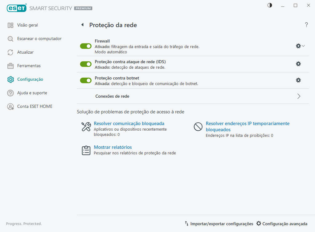 Proteção de rede Proteção de rede